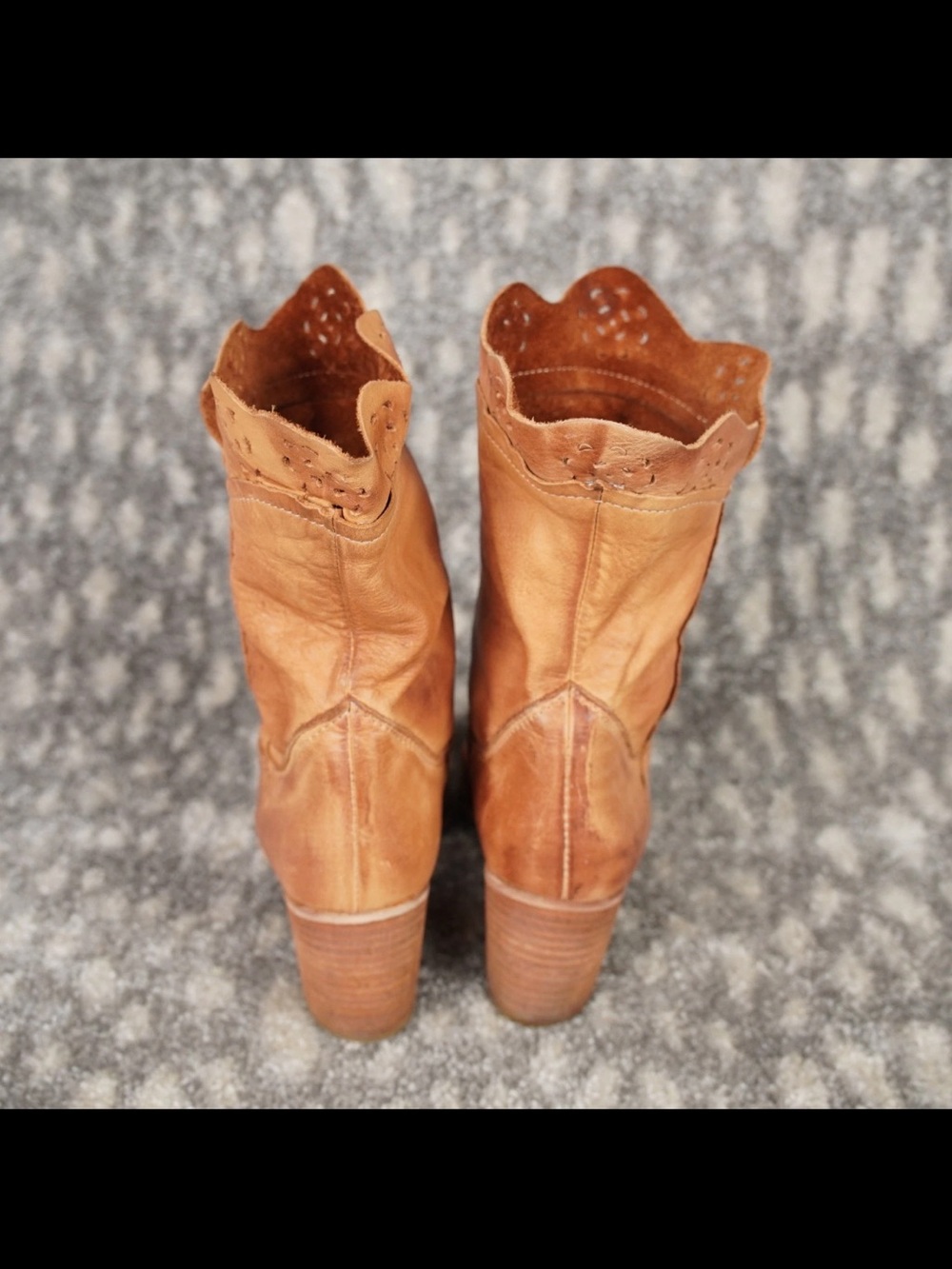 Vera Gomma Block Heeled Leather High Ankle Boots Women’s EU39 US8.5 Brown Italy - Picture 3 of 12